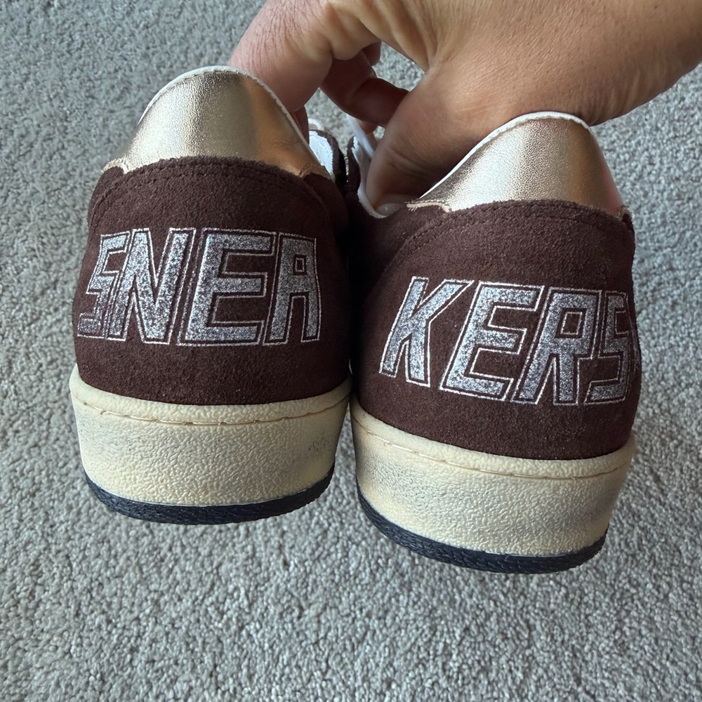Golden Goose ball star  Brown Suede Sneakers sz 37 - Picture 5 of 9